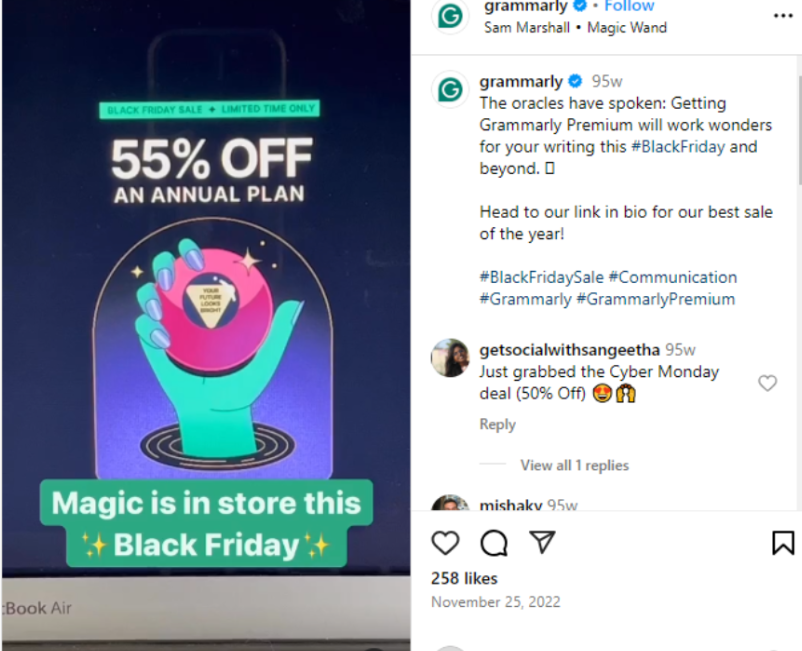 Grammarly Offer a Black Friday Deal