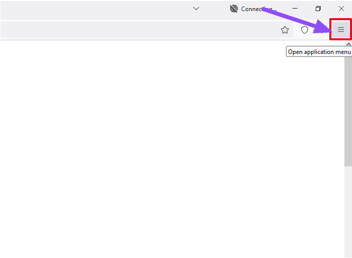 Firefox browser Menu button Firefox browser Menu button