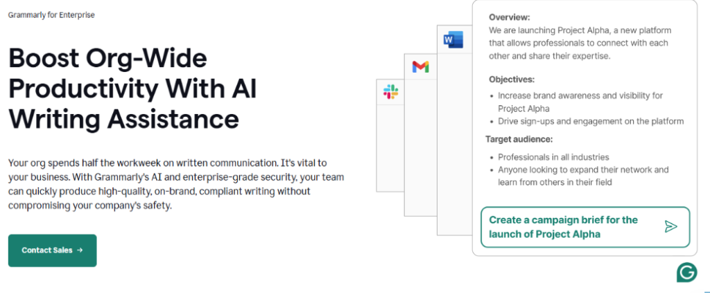 Grammarly For Enterprise Page Grammarly For Enterprise Page