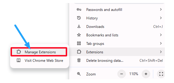 Manage Google Chrom Extension Manage Google Chrom Extension