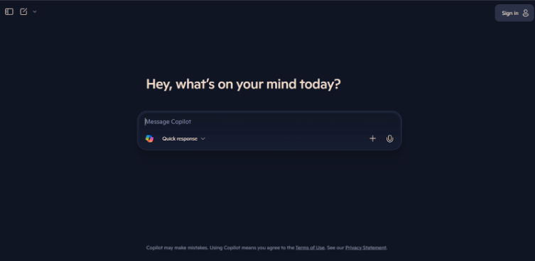 Copilot User Experience Copilot User Experience