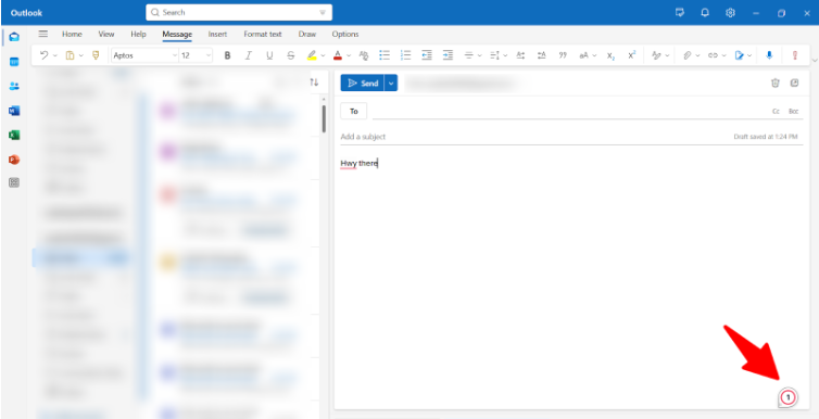 Open Outlook and look for the Grammarly tab Open Outlook and look for the Grammarly tab